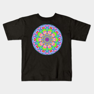 Kaleidoscope Eyes Mandala Kids T-Shirt